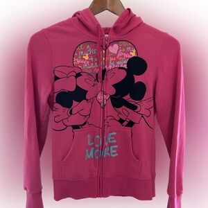 Disney Mickey & Minnie Hoodie - Juniors, Size Medium (7/9)